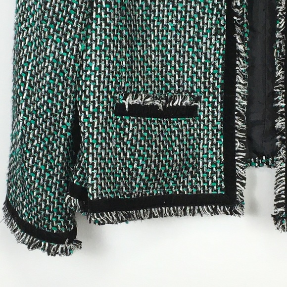 Vintage Open Blazer by VARIATIONS textured fringe - Picture 3 of 14